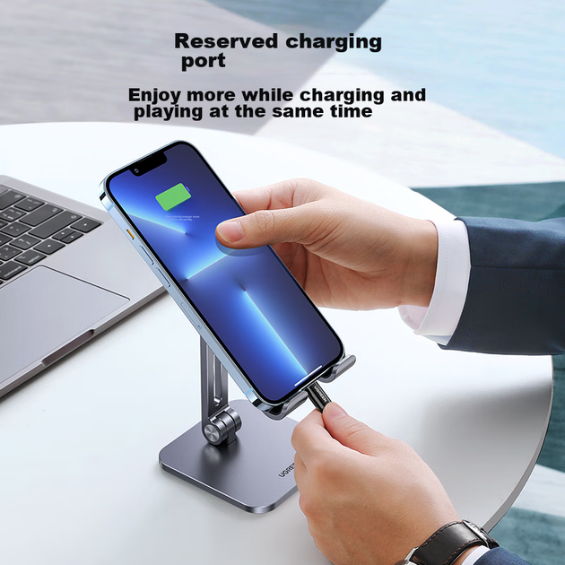 Підставка UGREEN для телефону/планшета настільна, алюмінієва, складана - зображення 8