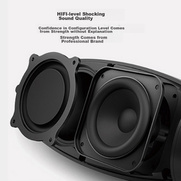 Портативний бездротовий Bluetooth-колонка PHILIPS BT6900 із сабвуфером, аудіоплеєр для настільного комп'ютера та використання на вулиці, водонепроникна HIFI-колонка з тканини в чорному кольорі Obsidian Black - Фото 5 Портативний бездротовий Bluetooth-колонка PHILIPS BT6900 із сабвуфером, аудіоплеєр для настільного комп'ютера та використання на вулиці, водонепроникна HIFI-колонка з тканини в чорному кольорі Obsidian Black - зображення 5