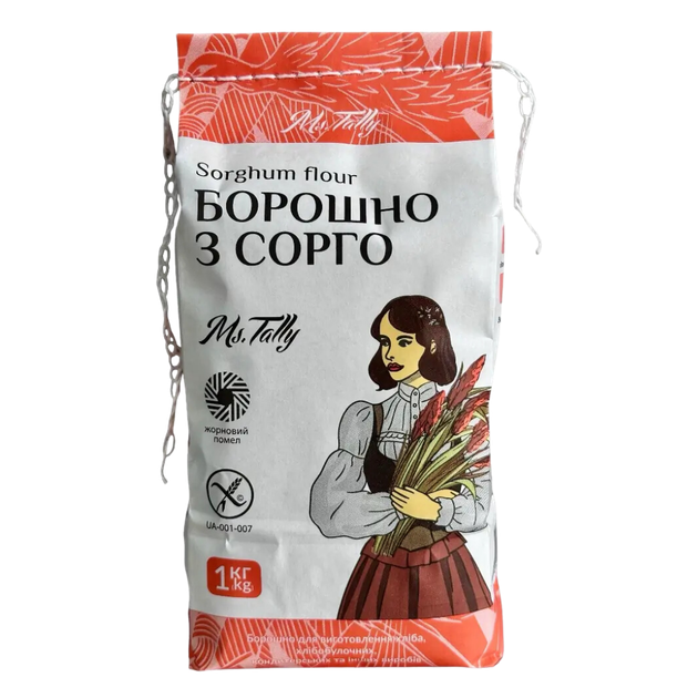 Мука сорговая Ms.Tally Без глютена Ms. Tally 1 кг - Фото 1 Мука сорговая Ms.Tally Без глютена Ms. Tally 1 кг - изображение 1