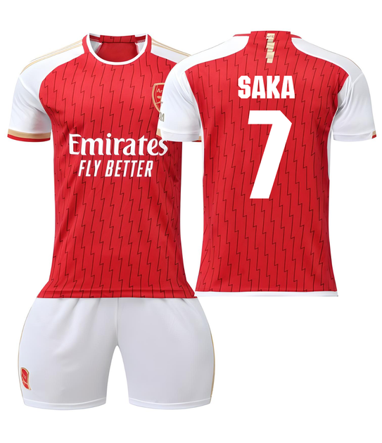 Форма футбольная детская Saka (Сака) 7 Arsenal (Арсенал), сезон 24/25, 26 размер, рост 140-145 см, бело-красная - Фото 1 Форма футбольная детская Saka (Сака) 7 Arsenal (Арсенал), сезон 24/25, 26 размер, рост 140-145 см, бело-красная - изображение 1