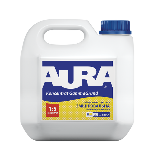 Ґрунт концентрат AURA Koncentrat GammaGrund (1:5) 3L - Фото 1 Ґрунт концентрат AURA Koncentrat GammaGrund (1:5) 3L - зображення 1