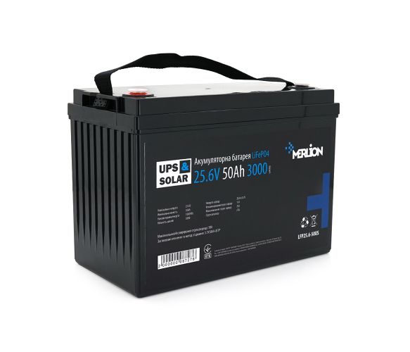 Акумулятор LiFePO4 25.6V 50Ah 5000 циклів Merlion (08727) - Фото 1 Акумулятор LiFePO4 25.6V 50Ah 5000 циклів Merlion (08727) - зображення 1