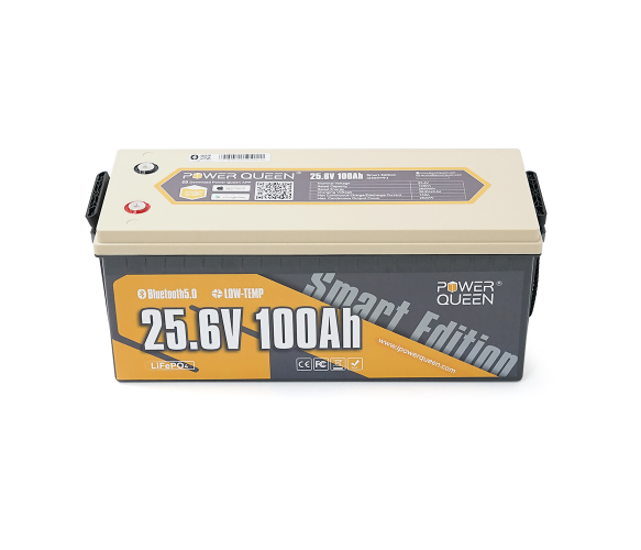 Аккумулятор LiFePO4 25.6V 100Ah 2560Wh BMS 100A Bluetooth Power Queen (38300) - Фото 2 Аккумулятор LiFePO4 25.6V 100Ah 2560Wh BMS 100A Bluetooth Power Queen (38300) - изображение 2