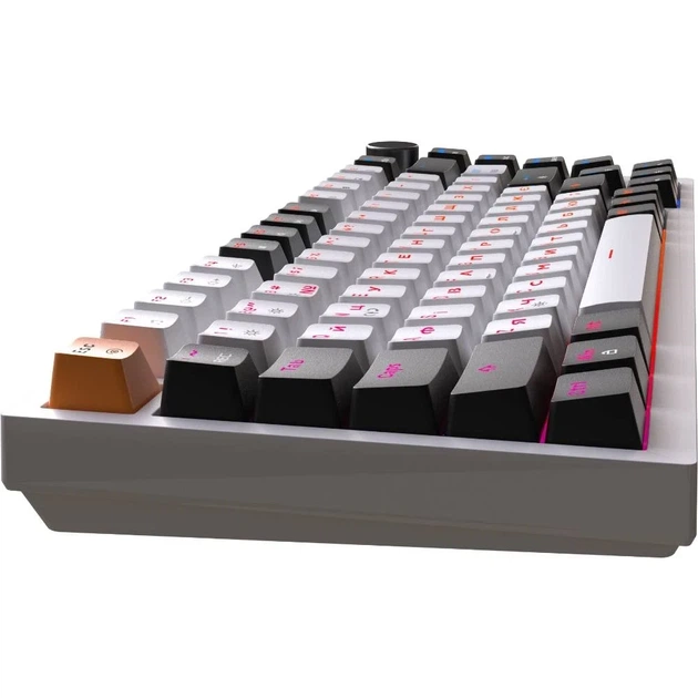 Клавіатура USB GamePro MK160W Hot-Swap Red Swich RGB UA White (MK160W) UA - Фото 4 Клавіатура USB GamePro MK160W Hot-Swap Red Swich RGB UA White (MK160W) UA - зображення 4