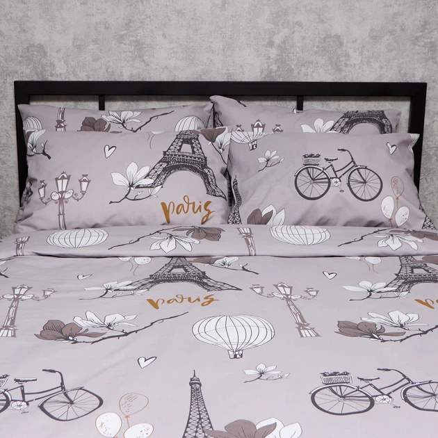 Комплект постільної білизни Moon&Star King Size 220x240 см наволочки 4 х 50х70 см Paris Dream Бязь Gold Люкс (MS-820011448) - зображення 6
