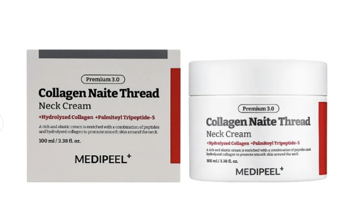 Крем для шиї та декольте MEDIPEEL Premium Collagen Naite Thread Neck 3.0 100 ml (8809941825688) - Фото 1 Крем для шиї та декольте MEDIPEEL Premium Collagen Naite Thread Neck 3.0 100 ml (8809941825688) - зображення 1