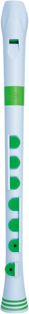 Блокфлейта барокова Nuvo Recorder+ Біла з зеленим - Фото 2 Блокфлейта барокова Nuvo Recorder+ Біла з зеленим - зображення 2