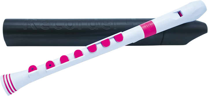Блокфлейта Nuvo Recorder+ Біла з рожевим - Фото 1 Блокфлейта Nuvo Recorder+ Біла з рожевим - зображення 1