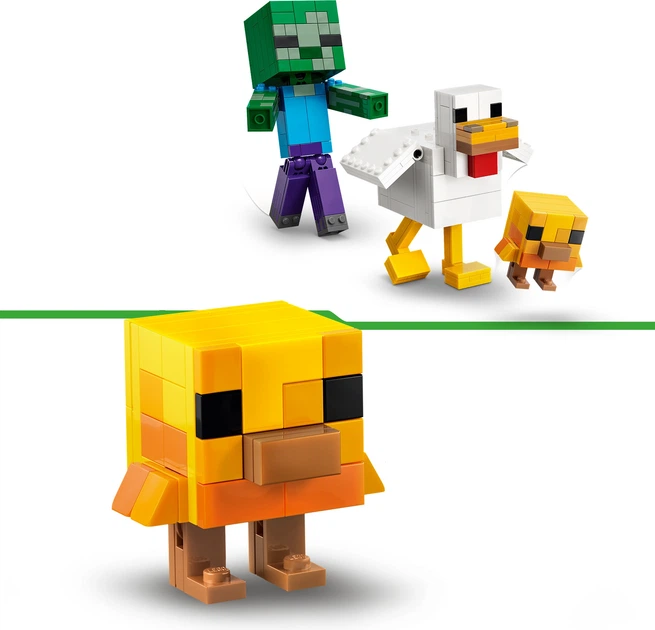 Конструктор LEGO Minecraft Курячий Жокей 344 деталі (21582) - Фото 3 Конструктор LEGO Minecraft Курячий Жокей 344 деталі (21582) - зображення 3