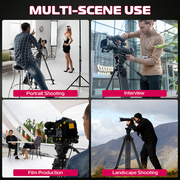 Штатив Ulanzi MT-81 Tripod (80-155cm) Black (T080GBB1) - Фото 8 Штатив Ulanzi MT-81 Tripod (80-155cm) Black (T080GBB1) - изображение 8