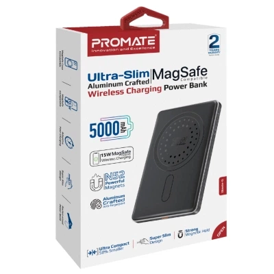 Батарея універсальна Promate 5000mAh MagSafe/15W (blade-5.black) - зображення 2