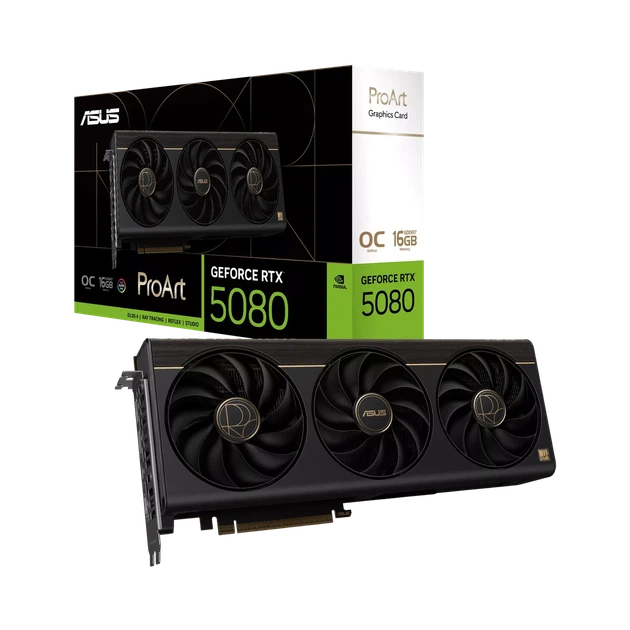 Видеокарта RTX 5080 16GB GDDR7 ProArt OC Asus (PROART-RTX5080-O16G) - Фото 1 Видеокарта RTX 5080 16GB GDDR7 ProArt OC Asus (PROART-RTX5080-O16G) - изображение 1