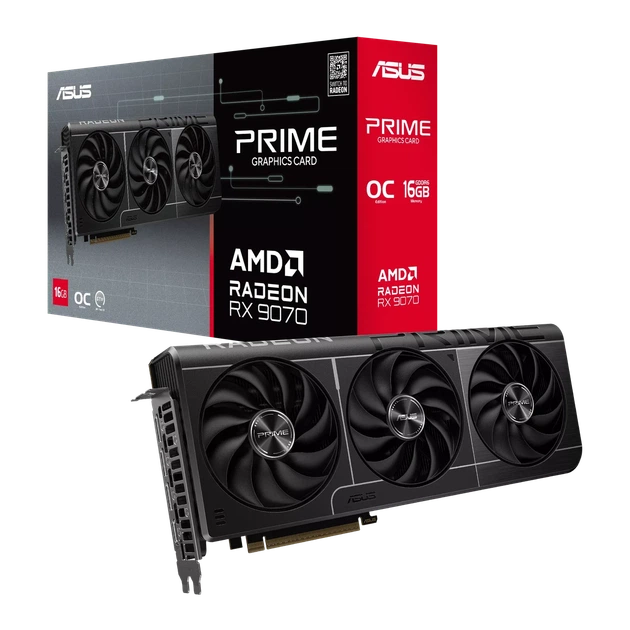 Видеокарта AMD Radeon RX 9070 16GB GDDR6 Prime OC Asus (PRIME-RX9070-O16G) - Фото 1 Видеокарта AMD Radeon RX 9070 16GB GDDR6 Prime OC Asus (PRIME-RX9070-O16G) - изображение 1