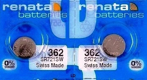 Батарейка Renata 362 (SR721SW) 2 ШТУКИ, серебряно-оксидная, 1.55V, для часов, Швейцария - изображение 2