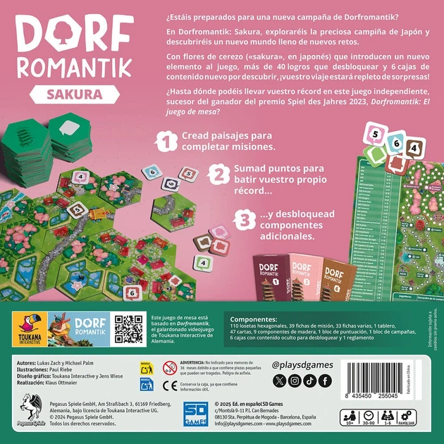 Gra planszowa SD Games Dorfromantik Sakura (wersja hiszpańska) (8435450255045) - obraz 4