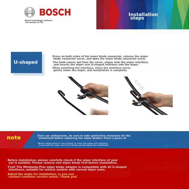 Щетки стеклоочистителя BOSCH 26/17 дюймов для Honda CR-V, Odyssey, Subaru Forester, Impreza - изображение 8