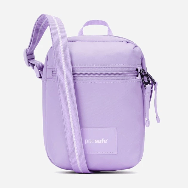 Сумка кросс-боди через плечо женская тканевая маленькая PacSafe GO Micro Crossbody 35130 Лавандовая (35130612) - Фото 1 Сумка кросс-боди через плечо женская тканевая маленькая PacSafe GO Micro Crossbody 35130 Лавандовая (35130612) - изображение 1