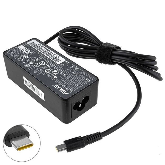 Блок питания для ноутбука ASUS TYPE-C 45W, black, RECTANGULAR - Фото 1 Блок питания для ноутбука ASUS TYPE-C 45W, black, RECTANGULAR - изображение 1