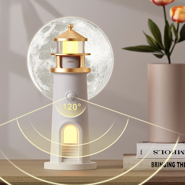 Ночник маяк с проекцией луны LightHouse проектор луны с аккумулятором - изображение 6