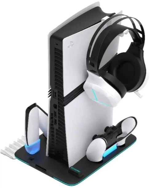 Podstawka chłodząca i ładująca YAXO ICE STORM NE do PS5 Pro/PS5 Slim Techno Black (YGISNECCS01B) - obraz 2
