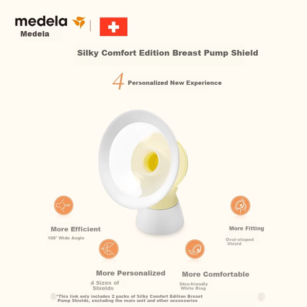Электрический молокоотсос Medela, модернизированная насадка Shuyue Multi-Select, аксессуар для сбора грудного молока, 2 шт. 30 мм. - изображение 4