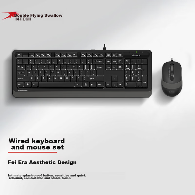 Комплект дротовий A4Tech Fstyler F1010 USB Grey - зображення 7