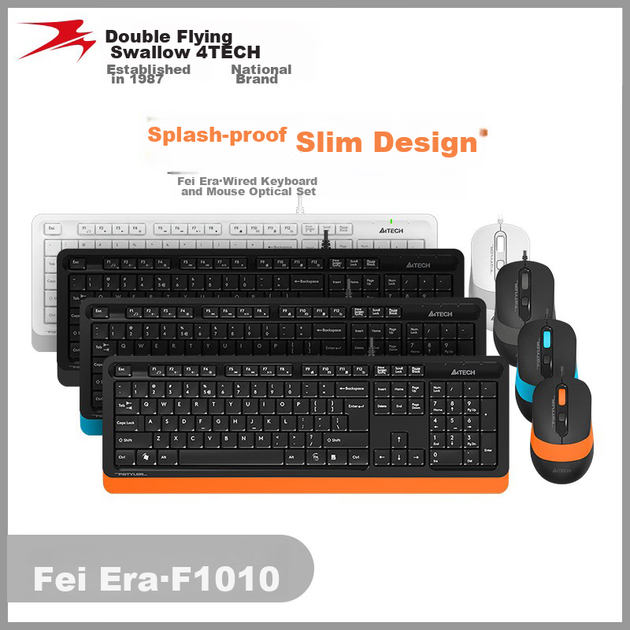 Комплект проводной A4Tech Fstyler F1010 USB Ivory - изображение 9