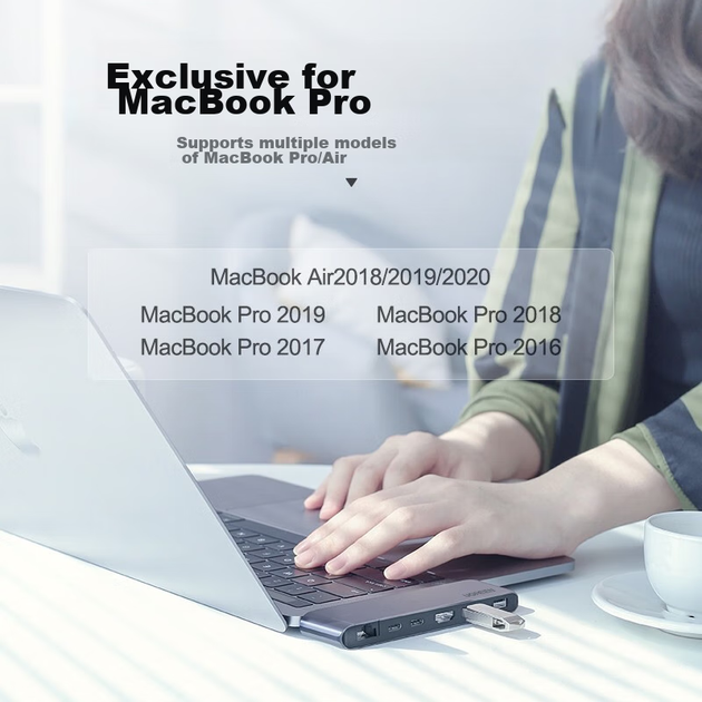 Док-станция расширения UGREEN Type-C, подключаемая напрямую к ноутбукам Apple MacBook Pro/Air, совместима с ноутбуками на базе процессоров M3/M4, конвертер Thunderbolt 4/5, кардридер USB 3.0, порт C. - изображение 7
