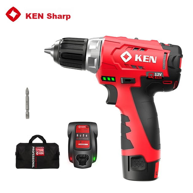 Безщітковий дриль KEN Q12BL-1 з літій-іонним акумулятором, електрична викрутка 12 В, побутовий електроінструмент - Фото 9 Безщітковий дриль KEN Q12BL-1 з літій-іонним акумулятором, електрична викрутка 12 В, побутовий електроінструмент - изображение 9