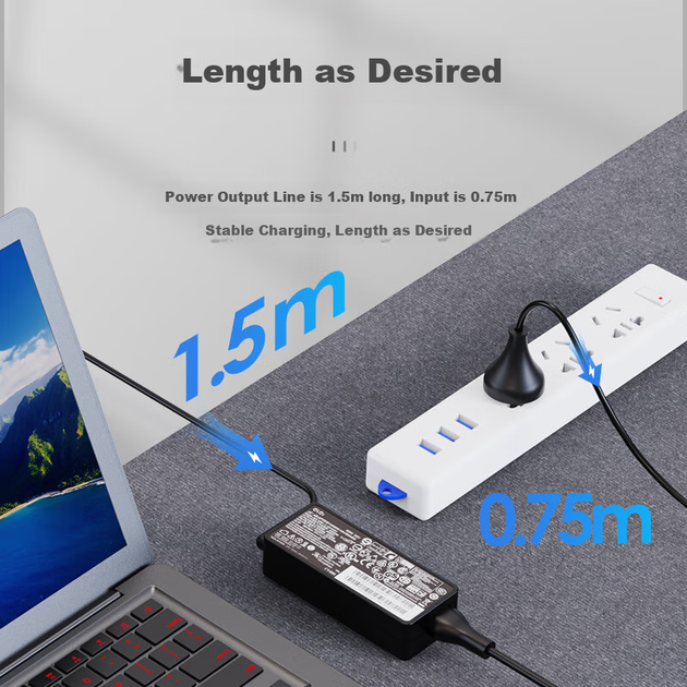 Зарядний пристрій Elei 20 В 3.25 А 65 Вт з круглим штекером для ноутбуків Lenovo ThinkPad T430S, X201, X220, X230, X60, X61T, R61 - зображення 3