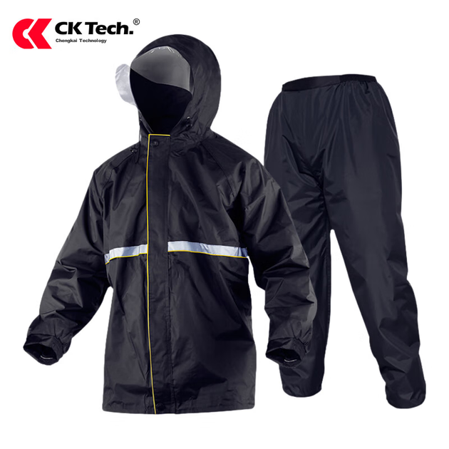 Комплект дощовик+штани CK-Tech світловідбивний, двошаровий, для будівельників - зображення 4