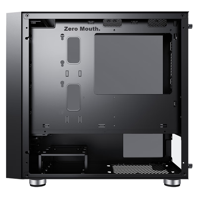 Игровой корпус SAMA Pingtouge M7 Mini Compact, вырез на передней панели для охлаждения, боковая панель из закаленного стекла, поддержка материнских плат M-ATX, отсек для накопителей U3, система организации кабелей, отсек для блока питания. - изображение 9