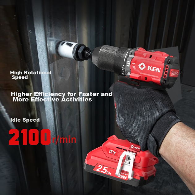 Дрель KEN BL7220X-25S аккумуляторная бесщеточная 20В - Фото 5 Дрель KEN BL7220X-25S аккумуляторная бесщеточная 20В - изображение 5