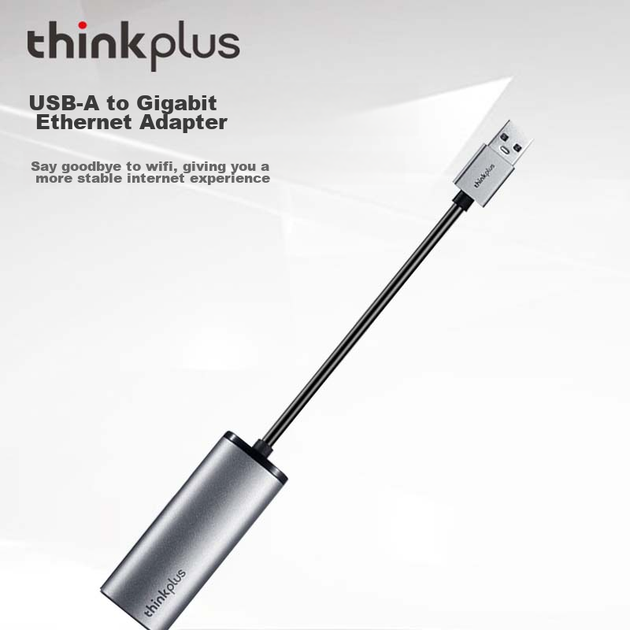 USB-адаптер ThinkPad Lenovo для подключения к сети Ethernet, преобразователь сетевой карты RJ45 Gigabit, USB-адаптер, совместимый с ноутбуками Apple, Xiaomi, Huawei и док-станциями расширения LRA2. - изображение 4