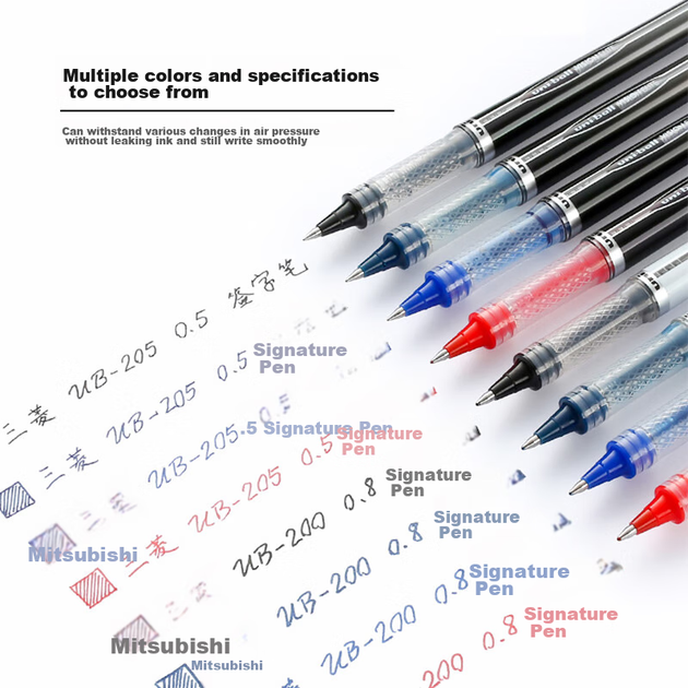 Ручка Uni Mitsubishi UB-200 роллер 0.8 мм черная, 12 шт - изображение 5