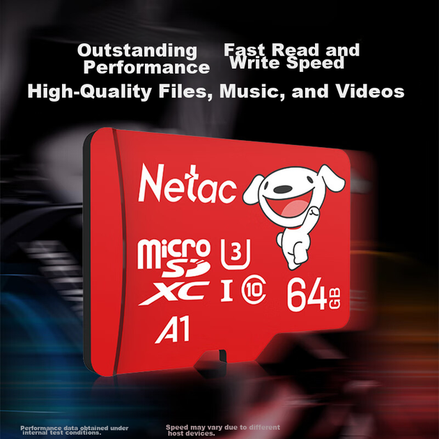 Карта памяти Netac MicroSDXC 64GB Class 10 UHS-I U3 A1 (JINGDONG Co-Branded Pro Edition) - Фото 6 Карта памяти Netac MicroSDXC 64GB Class 10 UHS-I U3 A1 (JINGDONG Co-Branded Pro Edition) - изображение 6