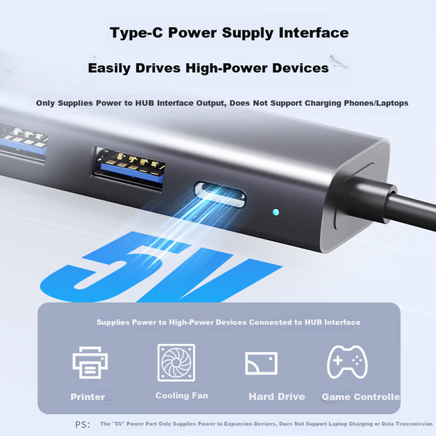 Док-станция Lenovo USB 3.0 с гигабитным Ethernet-адаптером RJ45, проводным сетевым адаптером-конвертером, USB-расширителем для ноутбука, USB-разветвителем Xiaoxin 4-в-1. - изображение 4