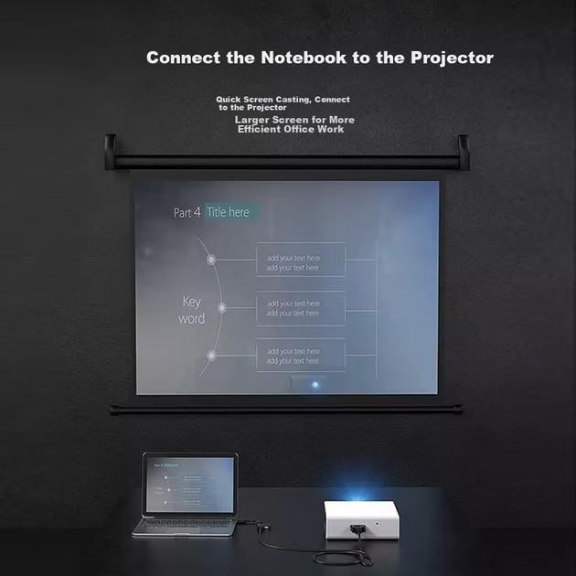 Конвертер ECOLA для Apple MacBook, двовхідний порт Type-C для док-станції проектора для 13-дюймового ноутбука, універсальний, два порти HDMI+VGA, 4K HD - изображение 6