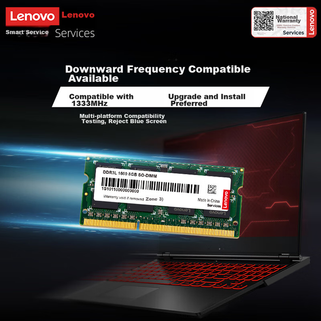 Оперативна пам'ять Lenovo SODIMM DDR3L-1600 8192MB - зображення 2