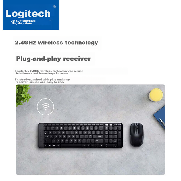 Комплект беспроводной Logitech MK220 Black - Фото 8 Комплект беспроводной Logitech MK220 Black - изображение 8
