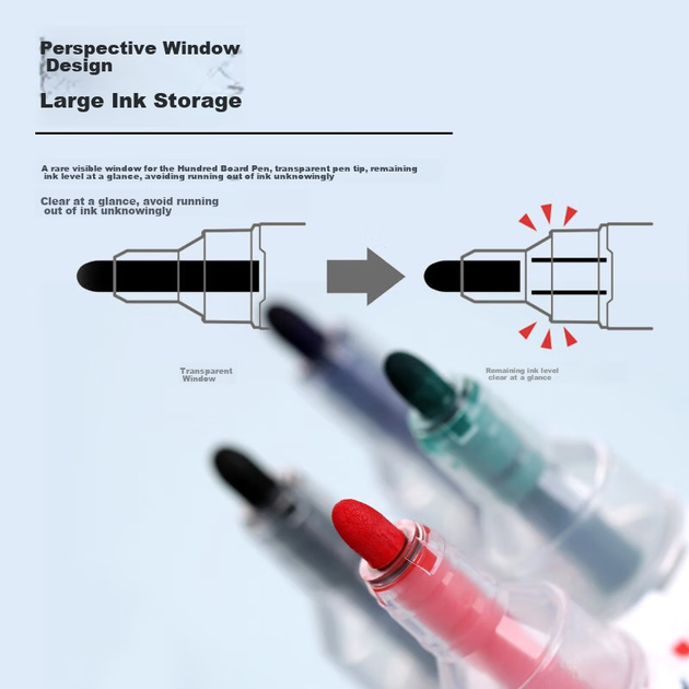 Маркер для білої дошки Uni Mitsubishi Erasable PWB-202, дитячий, канцелярське приладдя, 1,8-2,2 мм, чорний, 12 шт. - изображение 7