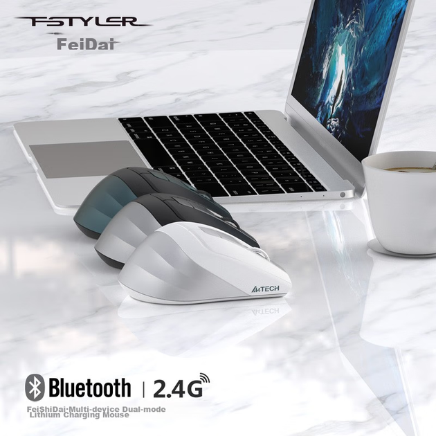 Миша A4Tech FB35CS Wireless/Bluetooth Silver - Фото 4 Миша A4Tech FB35CS Wireless/Bluetooth Silver - зображення 4