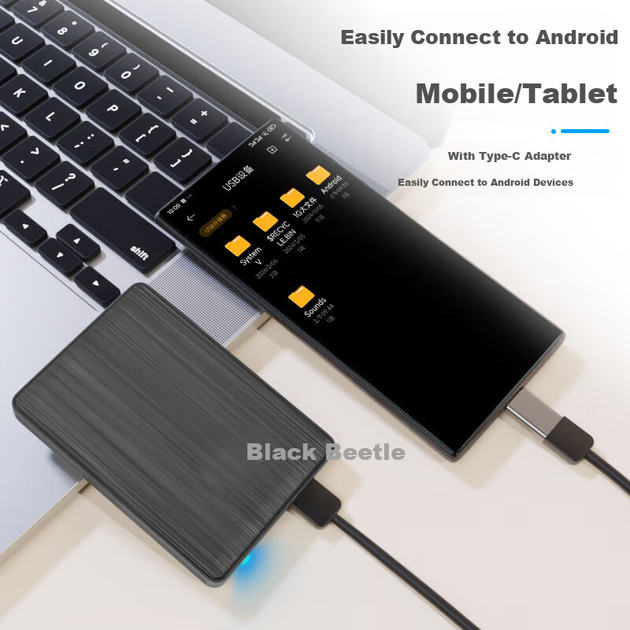 Heijiachong (KINGIDISK) 500GB USB3.0 Portable Hard Drive K Series 2.5-Inch Business Black Stylish Compact And Portable Safe Encryption K500 - изображение 5
