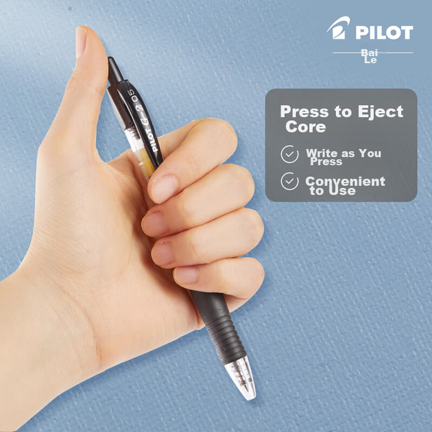 Ручка гелевая PILOT G2 синяя 0.5мм 12шт - изображение 7