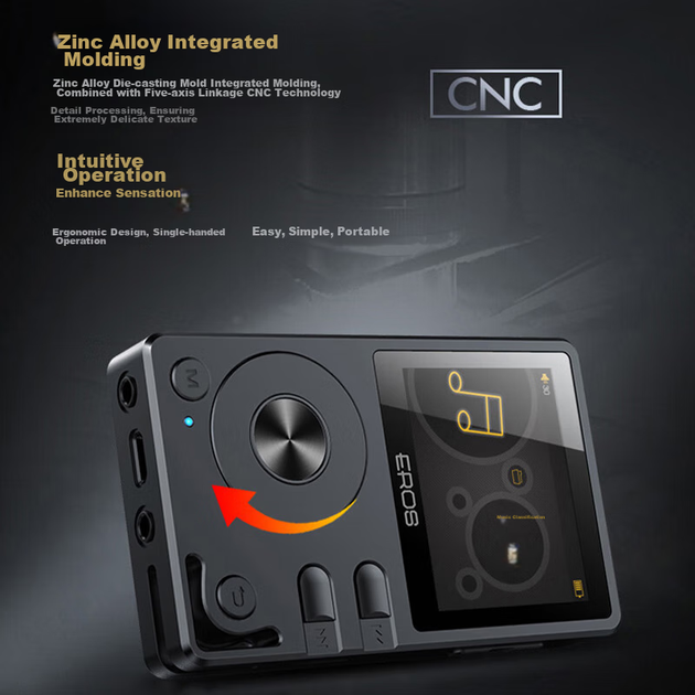Плеєр Aigo EROS Q Bluetooth MP3 без втрат якості, HIFI, DSD, сірий - Фото 4 Плеєр Aigo EROS Q Bluetooth MP3 без втрат якості, HIFI, DSD, сірий - зображення 4