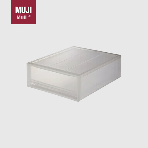 Акриловый ящик/контейнер для хранения MUJI, небольшой, бесцветный, для нижнего белья, различных вещей и игрушек. - изображение 4