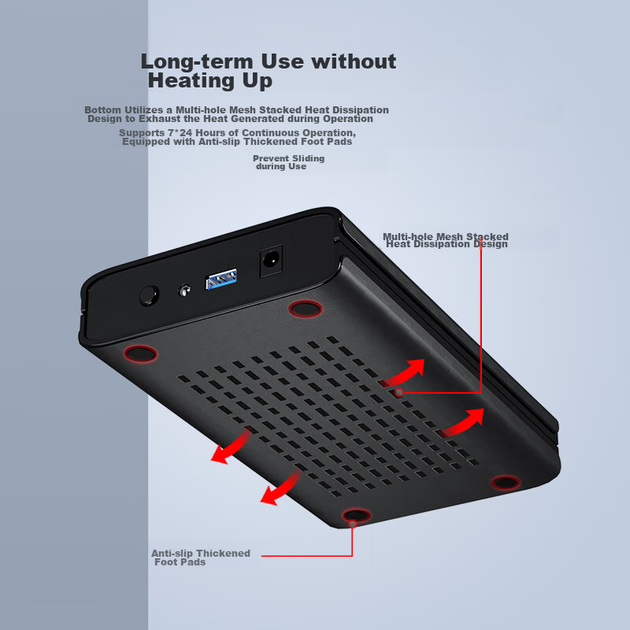 Зовнішній корпус для жорсткого диска DM, 3,5-дюймовий HD035, USB 3.0, послідовний порт SATA3, корпус для зовнішнього SSD і HDD диска для ноутбука та настільного комп'ютера. - зображення 4