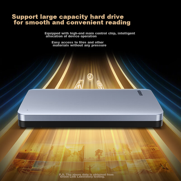 Внешний корпус для жесткого диска UGREEN USB3.1, портативный корпус для 2,5-дюймового жесткого диска, совместимый с ноутбуками и настольными компьютерами, интерфейс SATA для SSD и механических жестких дисков. - изображение 6