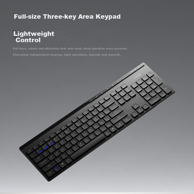 Комплект бездротовий Rapoo 8100GT Wireless/Bluetooth Black - зображення 4