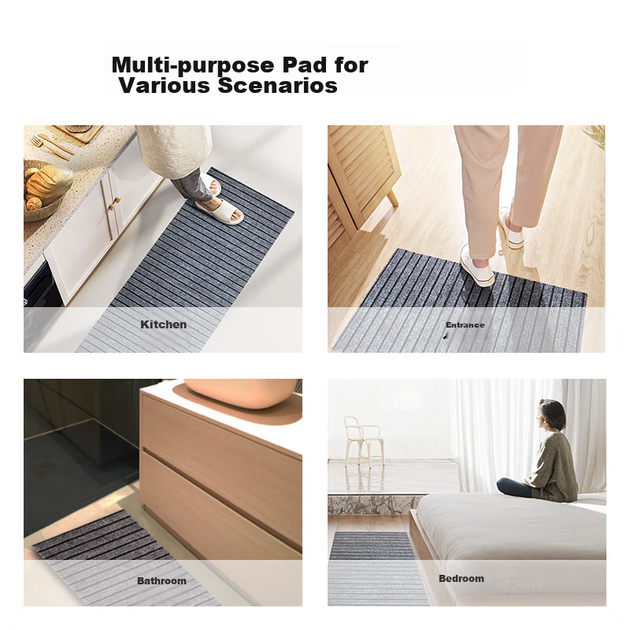 Коврик кухонный JD Original Seven Stripe комплект 50x80+50x160 см серый - изображение 8
